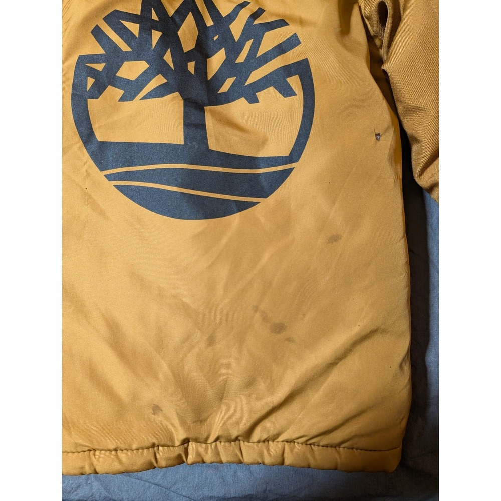 TIMBERLAND BOYS Logo Puffy‎ Jacket Mustard 4T - Picture 11 of 13
